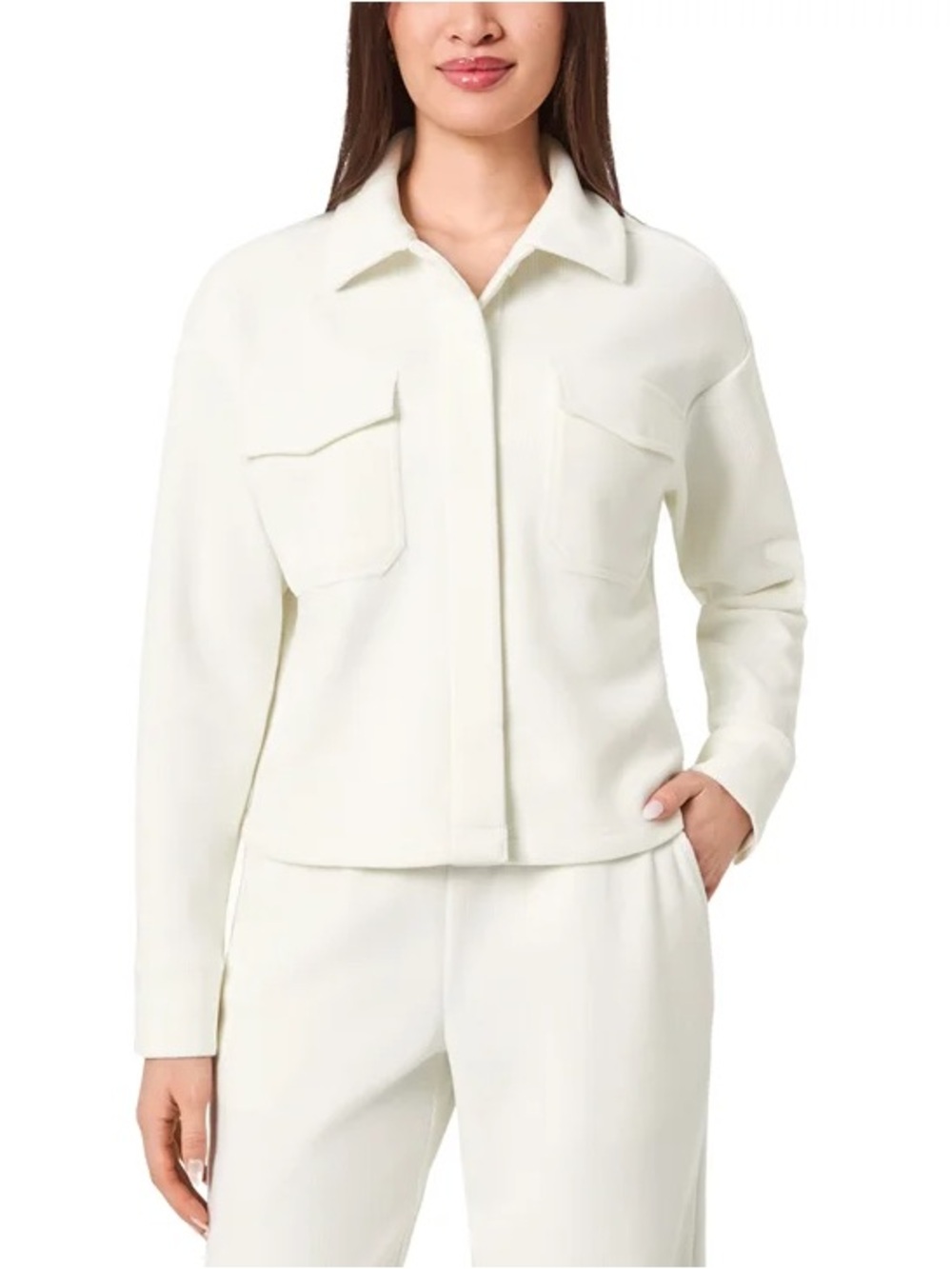 Mondetta Women's Cropped Corduroy Texture Shirt